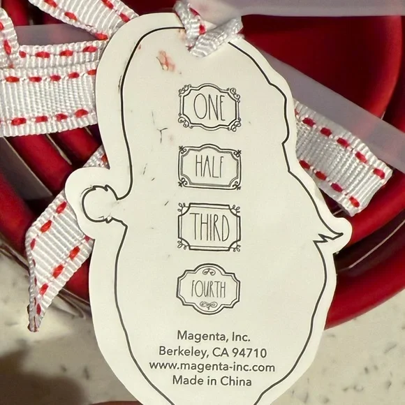 🎅🎄 HTF Rae Dunn Red Frame Holiday Measuring Cups NWT - Picture 6 of 6